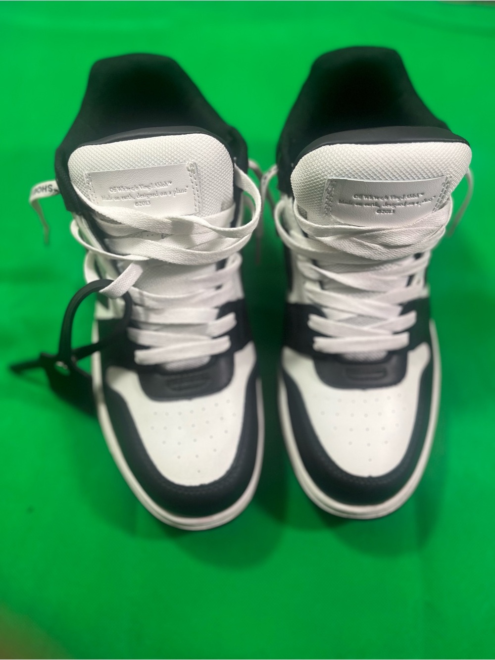 Black & White High-Top Sneakers with Clean Contrast